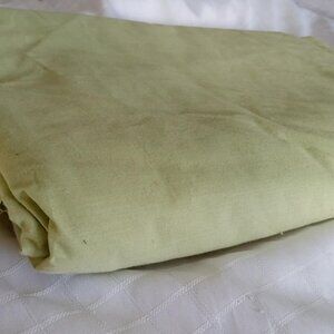 Really big piece of fabric pale green 100% cotton. Dimensions: 110 x 110 inches.